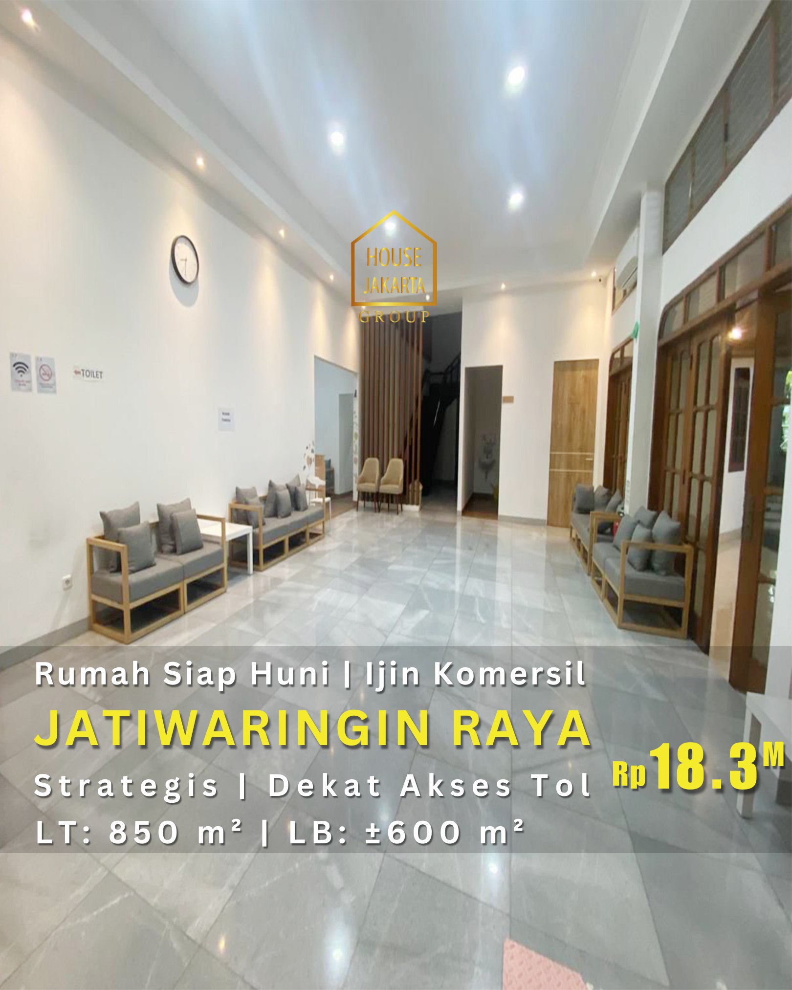  Rumah Siap Huni Jatiwaringin Raya, Ijin Komersial Strategis Dekat Akses Tol