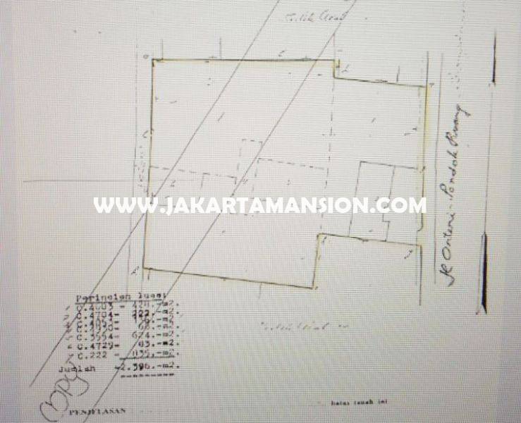 LS1017 Tanah Jalan Arteri Metro Pondok Indah Bisa buat Gedung Kantor Dijual Murah Ngantong