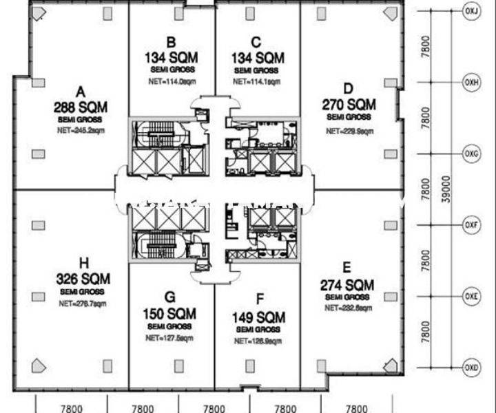 OS1125 Kantor di Office 88 Kota Kasablanka 1 lantai Luas 1700m Dijual Murah 40 juta/m