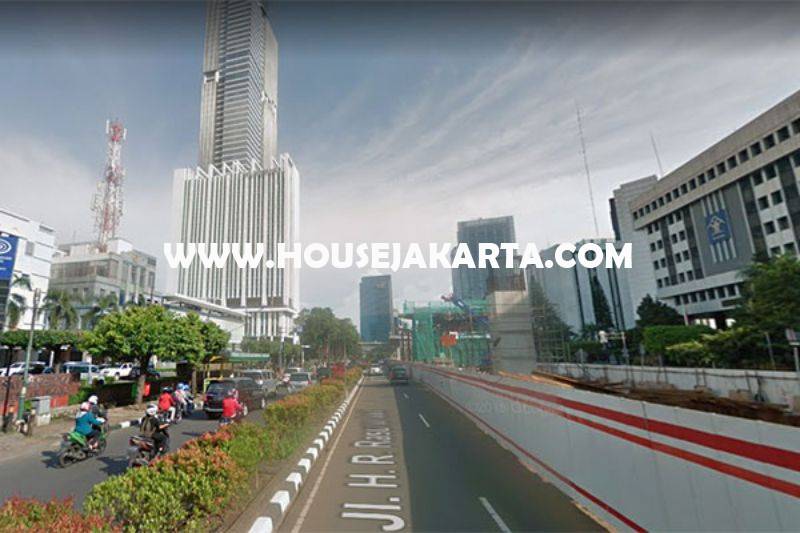 LS1212 Tanah Jalan HR Rasuna Said Kuningan Luas 8000m Dijual ijin Komersial Gedung Office Apartement 30 Lantai