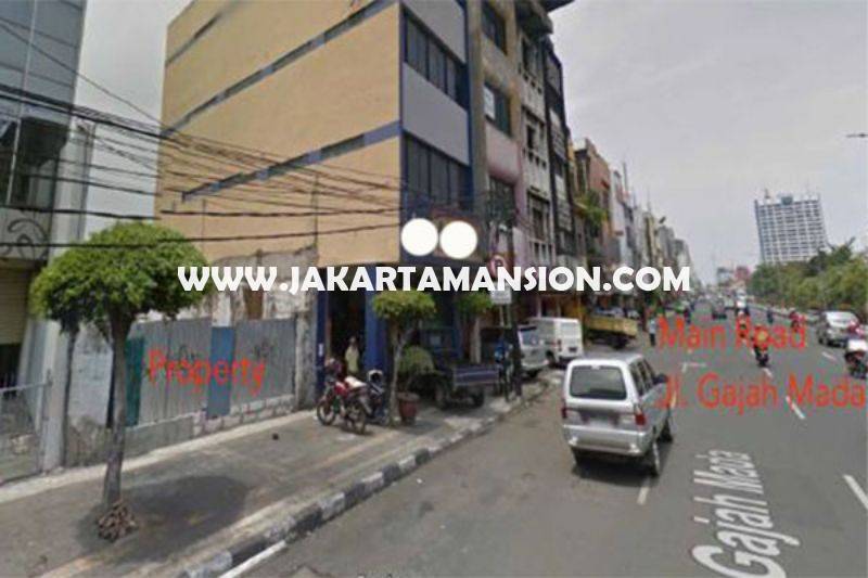 LS1218 Tanah Komersial Jalan Gajah Mada Harmoni Taman Sari Dijual Murah ijin gedung 16 lantai