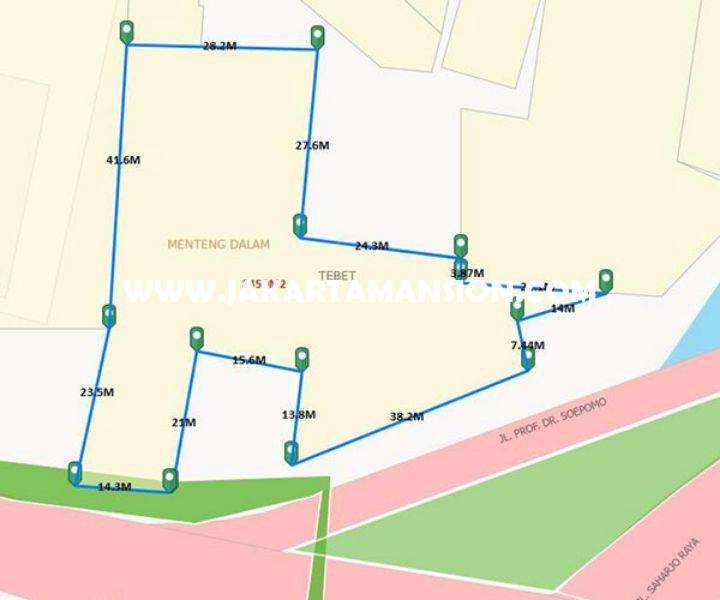 CS1415 Tanah Komersial Jalan Gatot Subroto Pancoran Dijual murah 60juta/m Bisa untuk Gedung Kantor 24 lantai