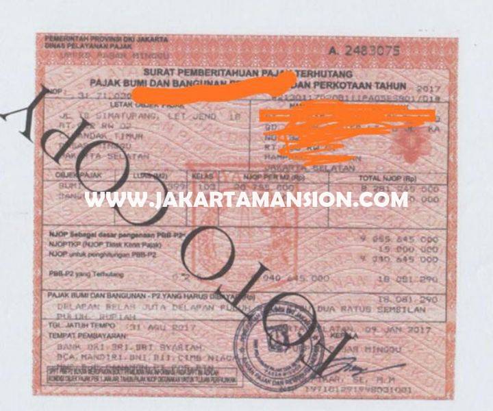 LS1493 Tanah Komersial Jalan TB Simatupang Dijual Murah Seberang Gedung Trakindo ijin bisa 24 Lantai