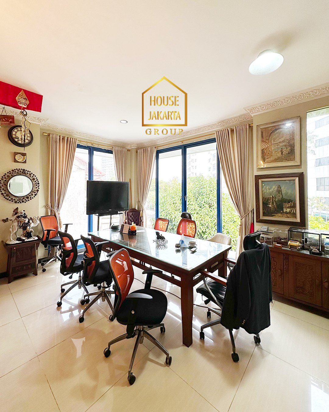 HS1574 FOR SALE: Rumah 3 Lantai + Rooftop, Siap Huni, Dalam Komplek Besar. KEMANG