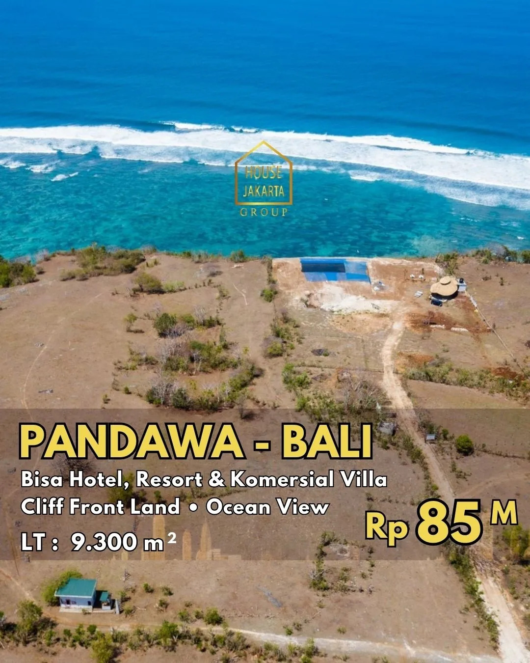 LS1589 FOR SALE BALI - PANDAWA CLIFF FRONT LAND, PANDAWA OCEAN VIEW 