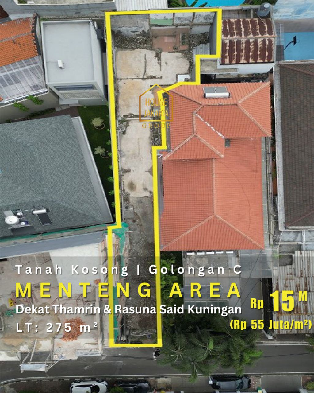 LS1717 Tanah Kosong Menteng Area, Golongan C, Dekat Thamrin & Rasuna Said Kuningan