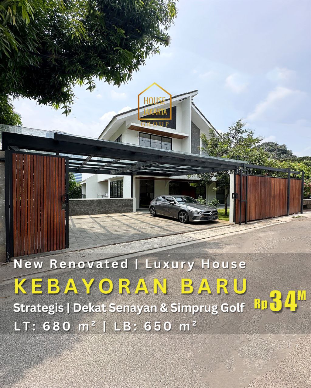 HS1733 New Renovated Kebayoran Baru Luxury House • Strategis, Dekat Senayan & Simatupang