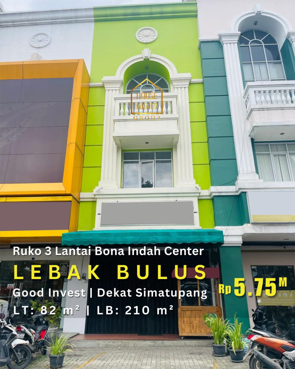 CS1736  Ruko 3 Lantai Bona Indah Center •  Good Invest • Dekat Simatupang