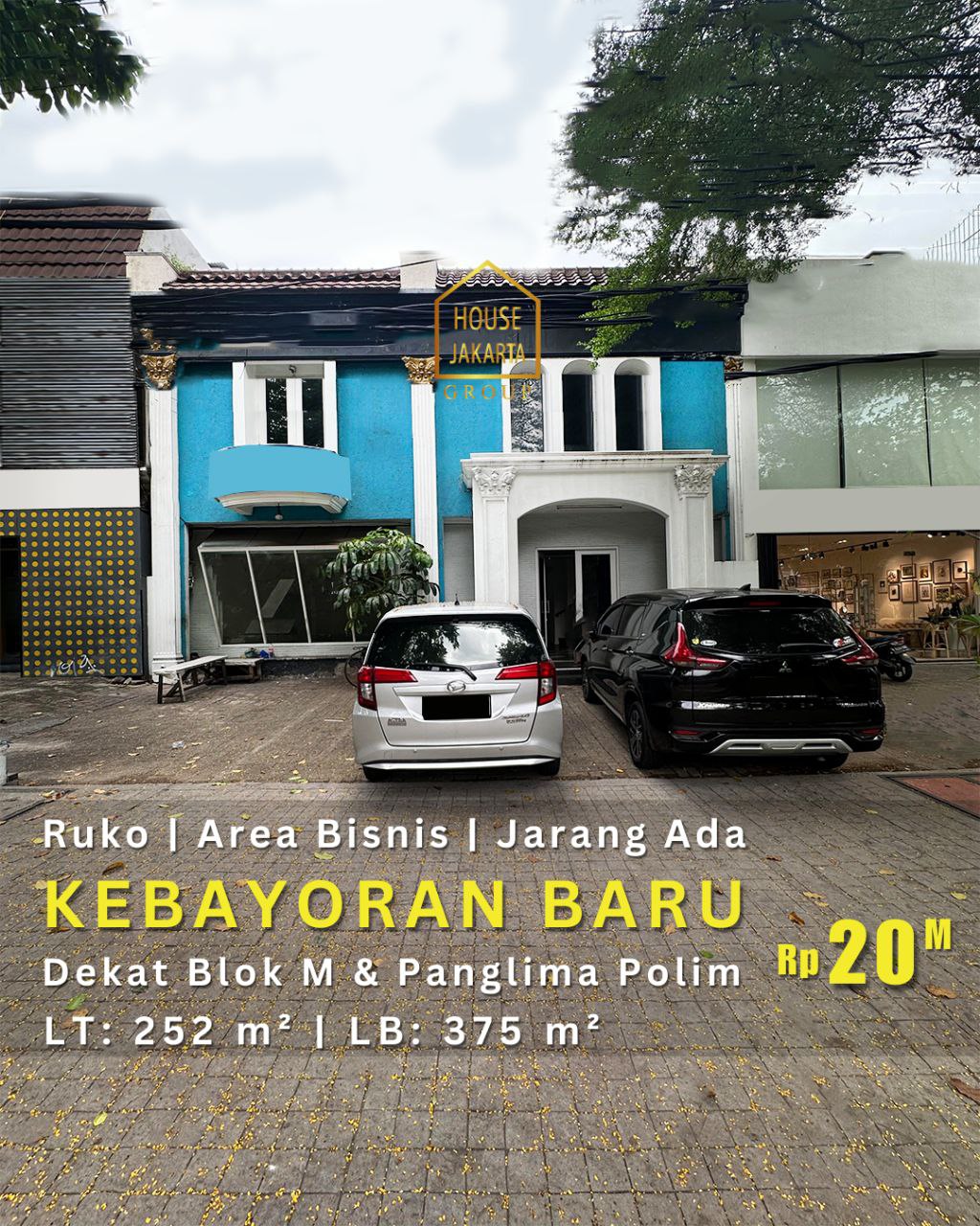 CS1746  Ruko Komersial terletak di Kebayoran Baru area bisnis dan Startegis Dekat Blok M dan Panglima Polim