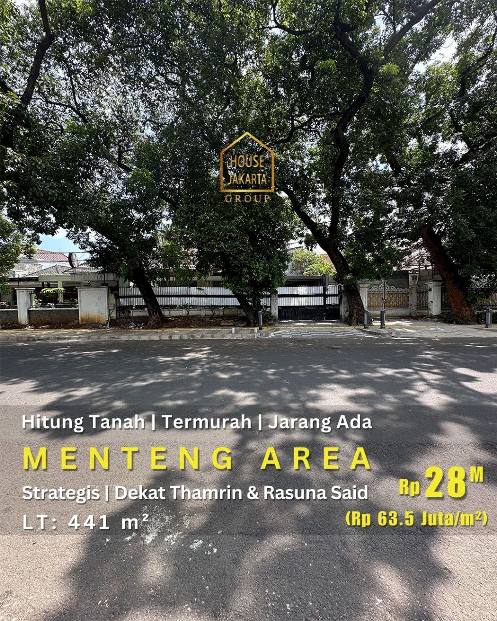 LS1761 Hitung Tanah Di Menteng Area, Termurah Jarang Ada, Strategis Dekat Thamrin & Rasuna Said