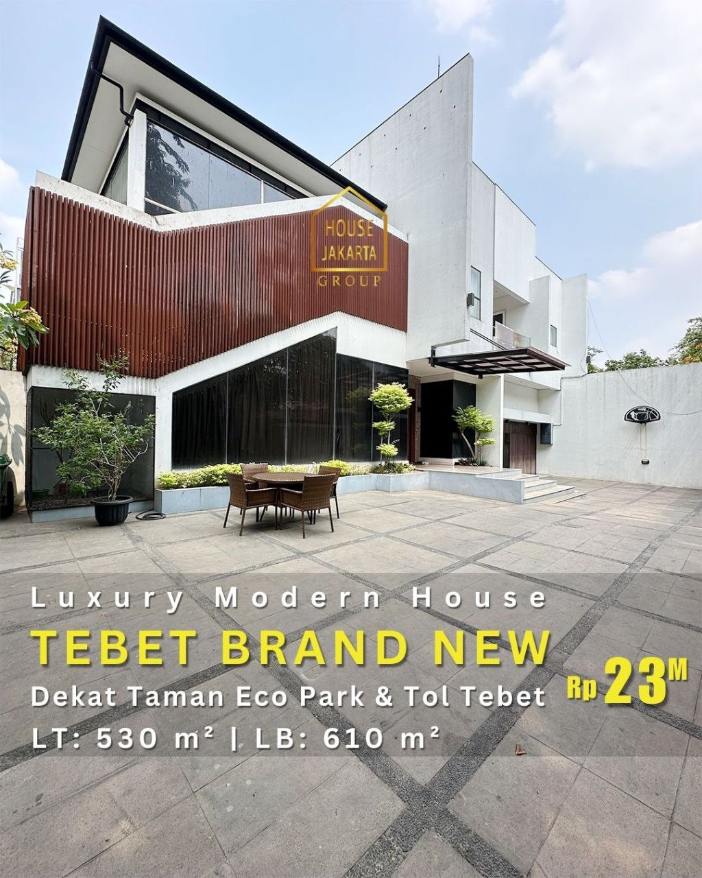 HS1810 Tebet Brand New Modern House Dekat Taman Eco Park & Tol Tebet