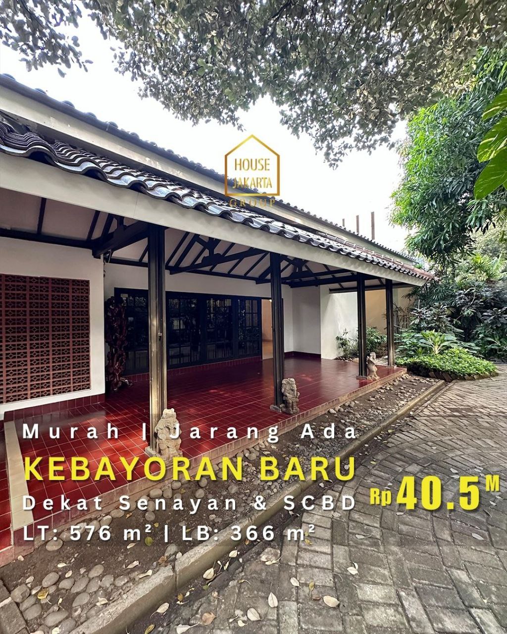 HS1813 Rumah Siap Huni Di Kebayoran Baru, Murah. Lokasi Strategis Dekat Senayan & SCBD