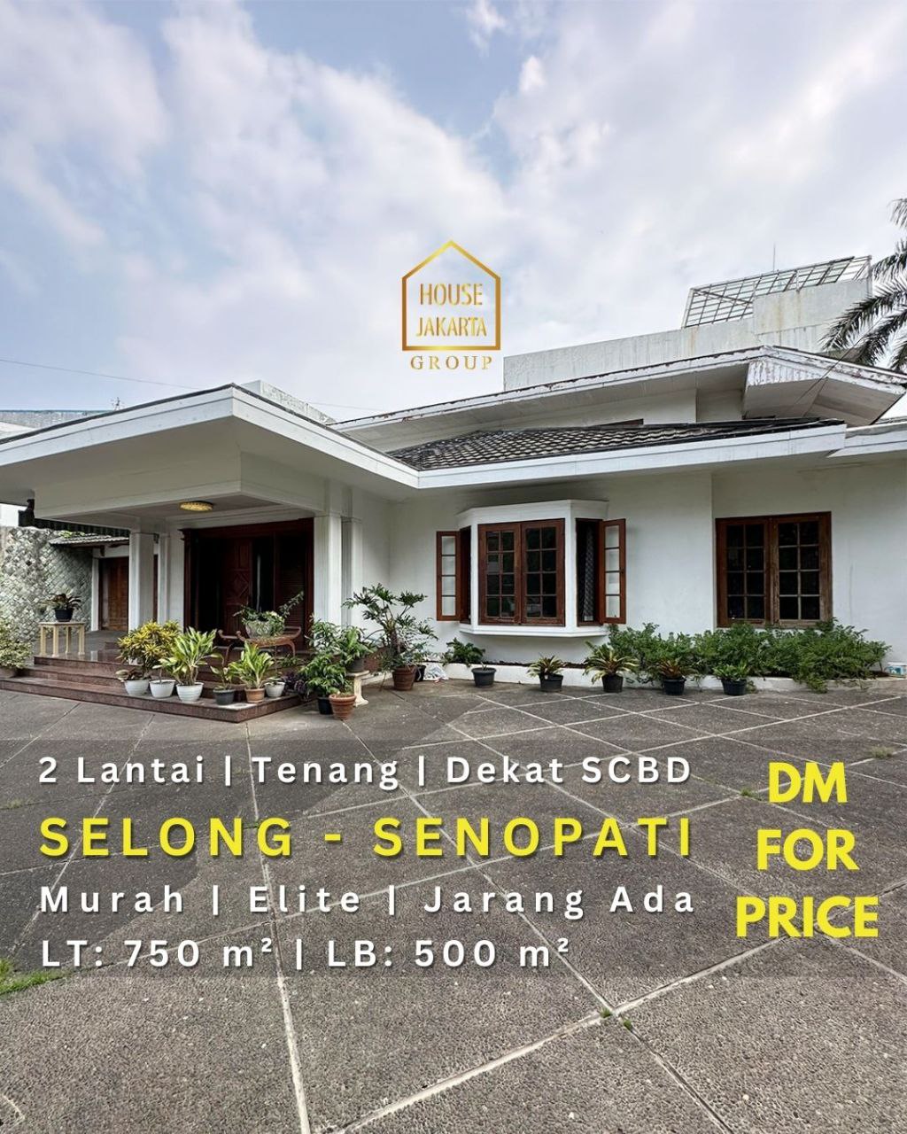 HS1836 Rumah 2 Lantai Di Selong - Senopati Lingkungan Tenang & Elite Dekat SCBD Murah Jarang Ada