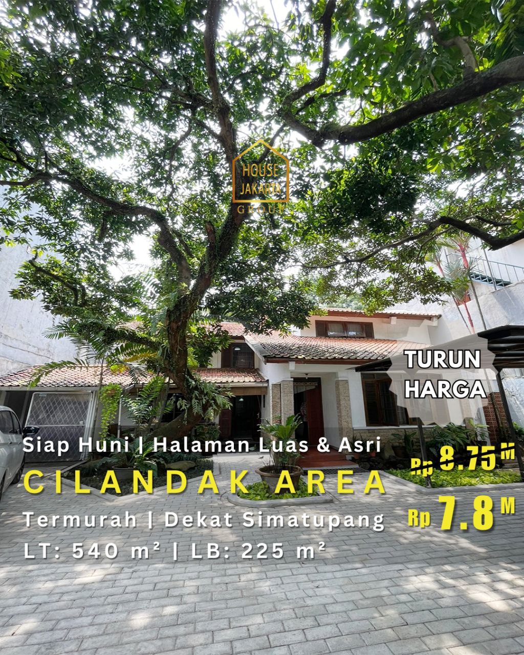 HS1844 Rumah Siap Huni Di Cilandak Area. Termurah Ada Halaman Luas & Asri. Dekat Simatupang