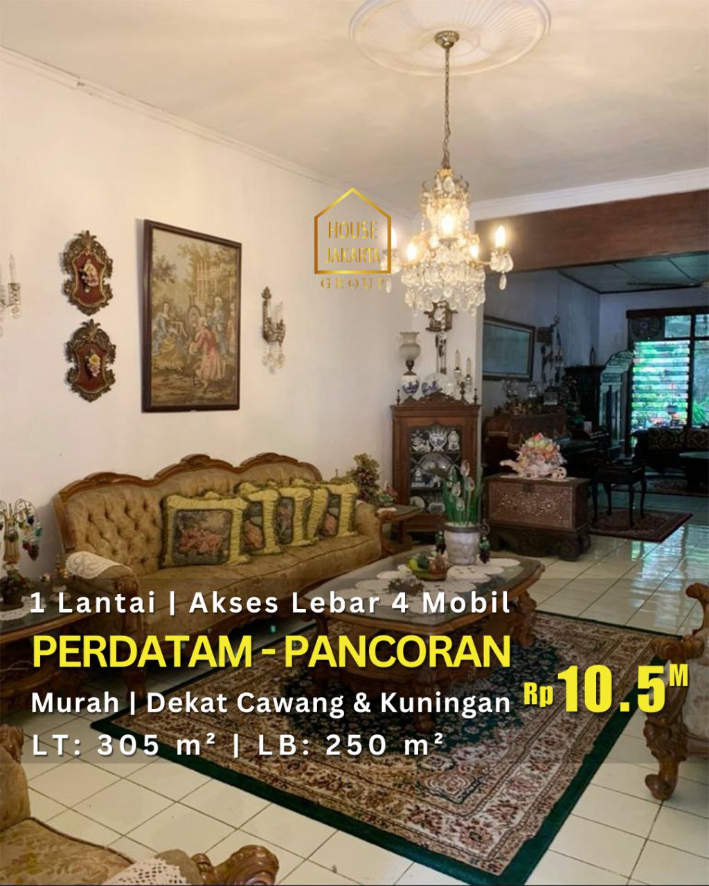 HS1845 Rumah Murah 1 Lantai Di Perdatam - Pancoran. Akses Jalan Lebar 4 Mobil. Dekat Cawang & Kuningan