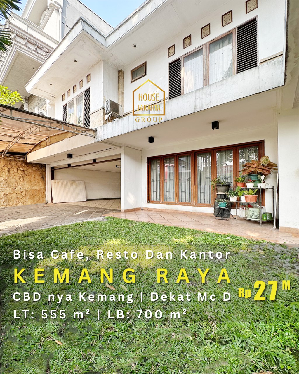 HS1852 Rumah Kemang Raya Dekat McD Limited Dan Murah • Bisa untuk Cafe, Resto, dan Kantor