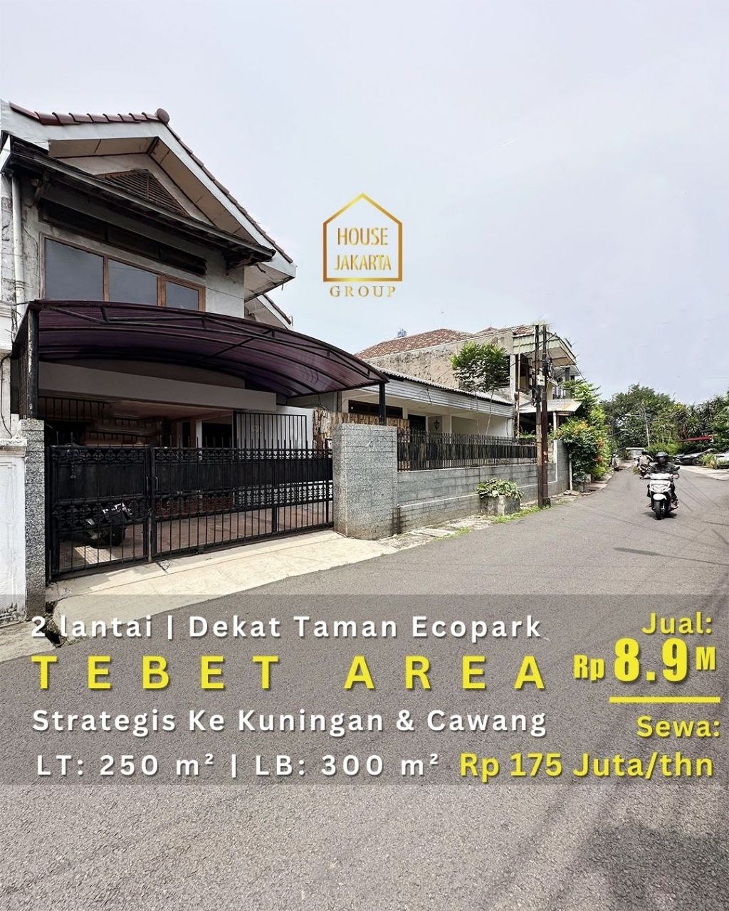 HS1872 Rumah Murah Tebet 2 Lantai, Good Invest. Dekat Tebet Eco Park & Tol Cawang