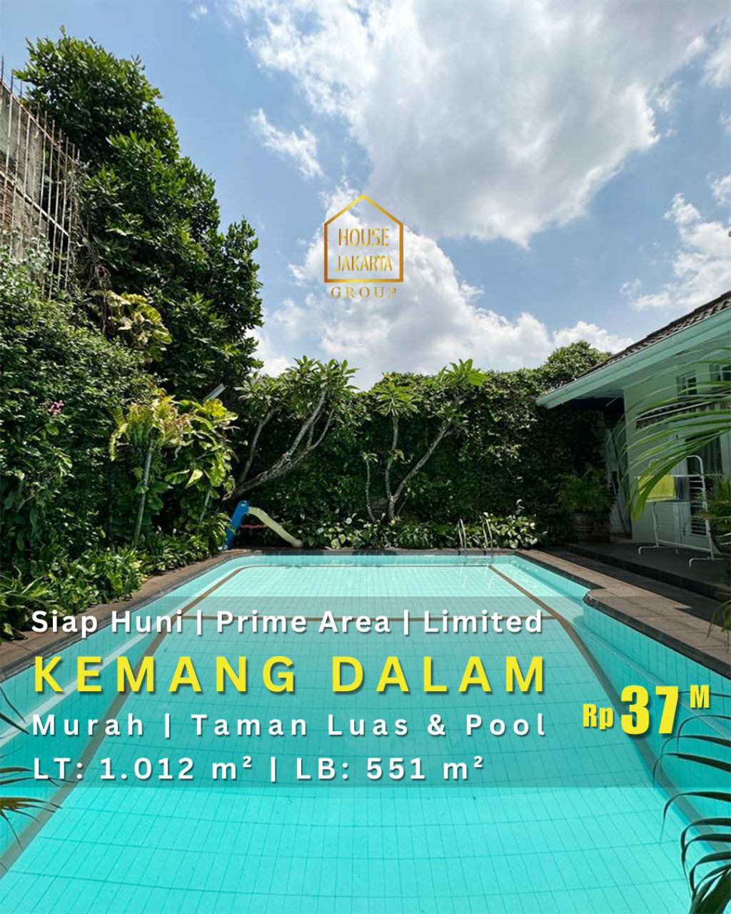 HS1918 Rumah Murah Kemang Dalam  Siap Huni • Prime Area dan Limited • Taman Luas & Pool