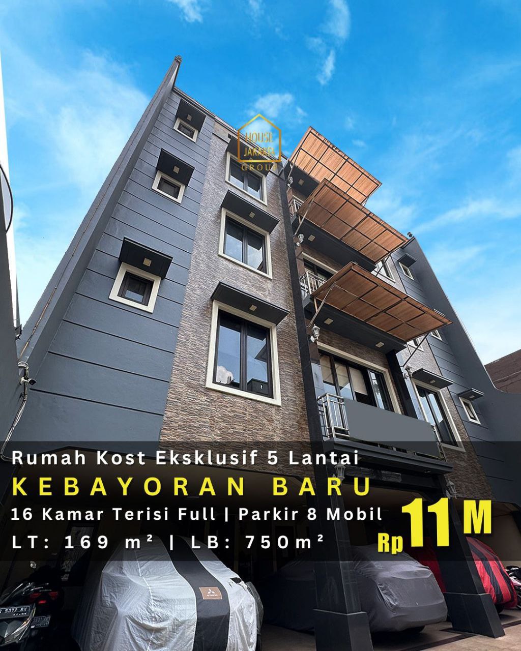 CS1969 Rumah Kost KEBAYORAN BARU Dijual. Ada 16 Kamar Terisi Full. Lokasi Strategis Area Perkantoran dan Pusat Bisnis