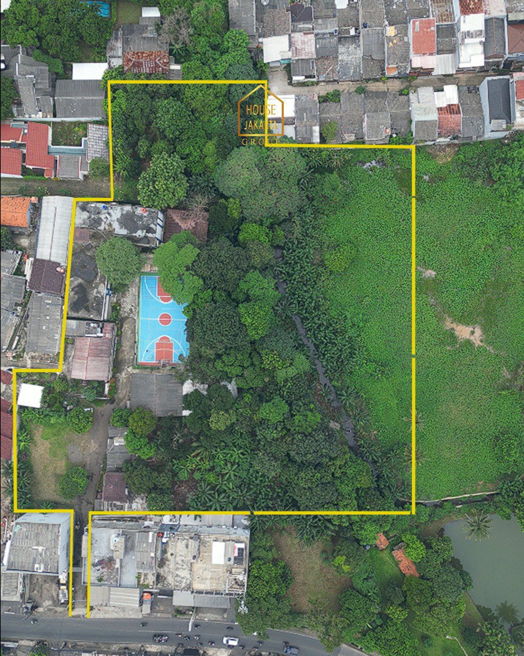 LS1978 FOR SALE: Tanah Komersial CIPUTAT RAYA. Peruntukan Cluster, Sekolahan, atau RS. Lokasi Kavling di Pinggir Jalan