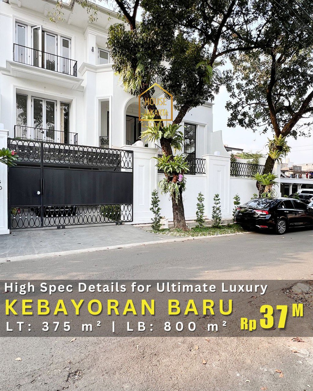 HS1997 OR SALE: KEBAYORAN BARU  Rumah Mewah Brand New 2 Lantai + Basement, High Spec, Ada Pool dan Taman. Private Lift