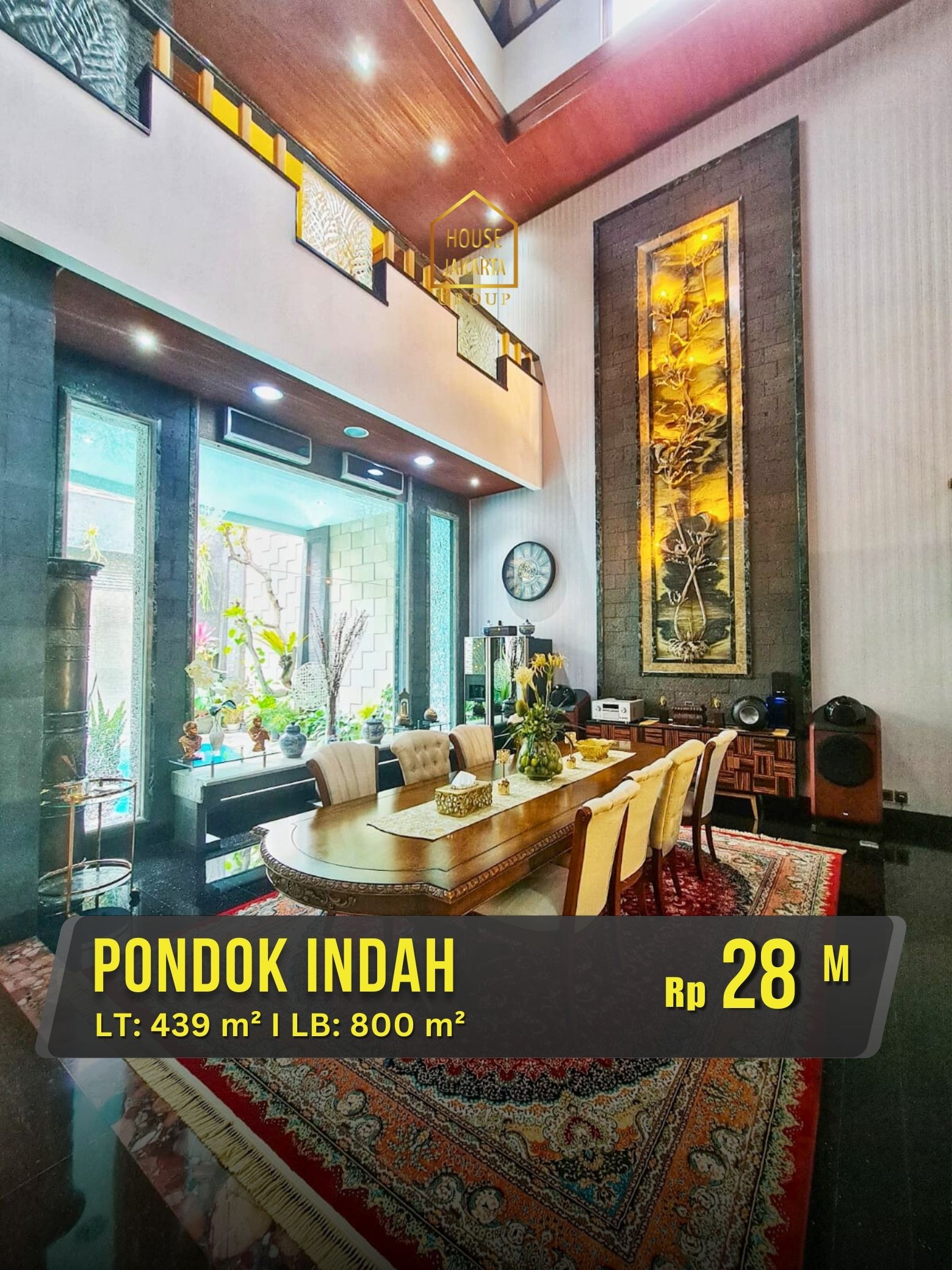 HS2011  FOR SALE: PONDOK INDAH. NEWLY RENOVATED HOUSE, TROPICAL  GARDEN, SWIMMING POOL, BASEMENT