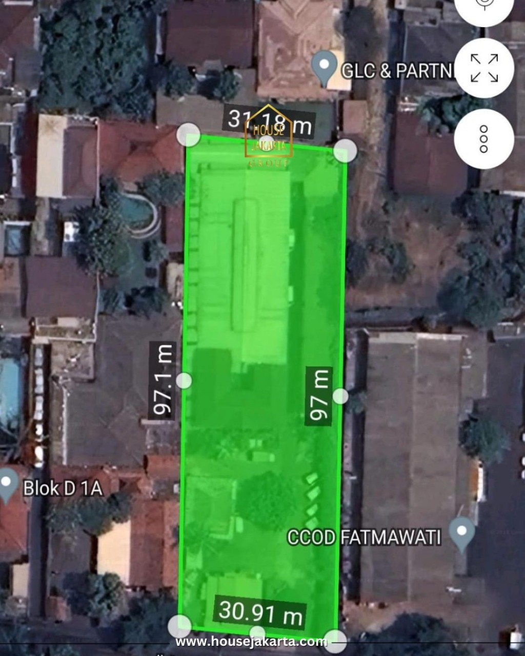 CS2068  FOR SALE: LEBAK BULUS. LAHAN DAN BANGUNAN KOMERSIAL 