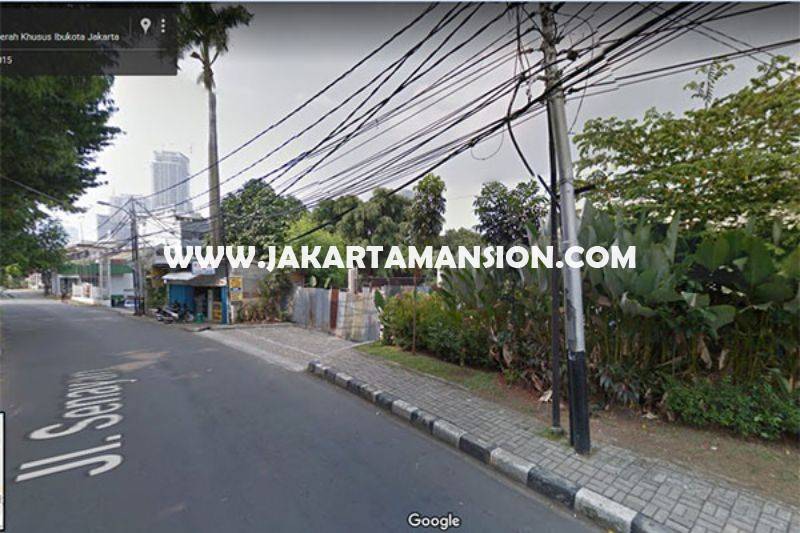 LS843 Tanah Wolter Monginsidi Jalan Senayan Dekat Senopati Kebayoran Baru Dijual bisa 5 Lantai