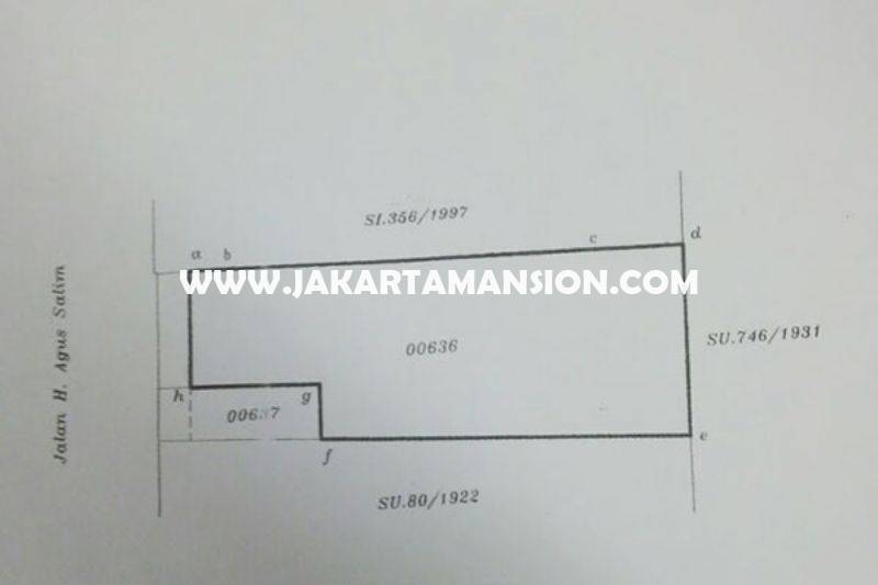CS902 Tanah Jalan Agus Salim Sabang Menteng Dijual Murah ijin bisa Gedung 7 Lantai