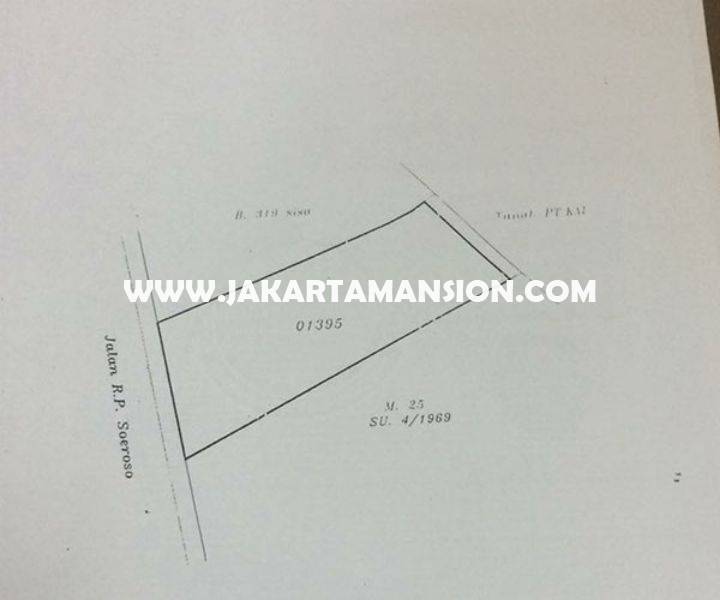 CS920 Dijual Murah Gedung 4 Lantai jalan Raya RP Soeroso Menteng tanah Kotak
